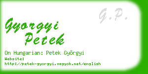 gyorgyi petek business card